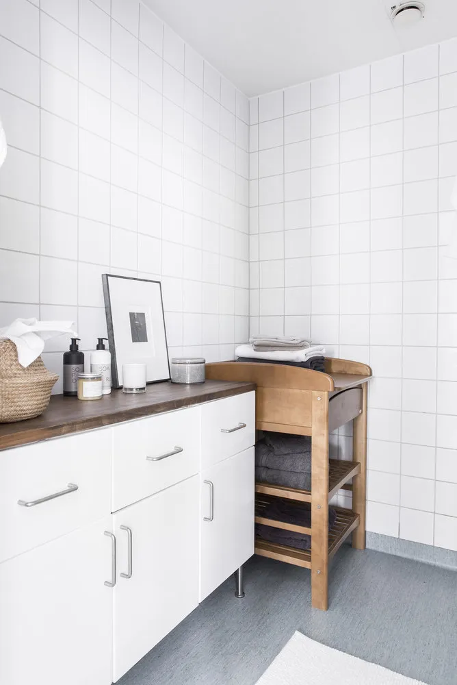 照片：浴室斯堪的纳维亚风格、装饰与DIY，公寓，瑞典，白色，哥德堡，2室，40-60平方米 – 我们网站上的照片