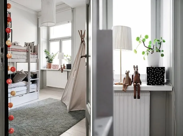Фотография: Детская в стиле Скандинавский, Классический, Современный, Эклектика, Декор интерьера, Квартира, Швеция, Белый, Черный, Стокгольм, как оформить эклектичный интерьер, 3 комнаты, 60-90 метров – фото на нашем сайте