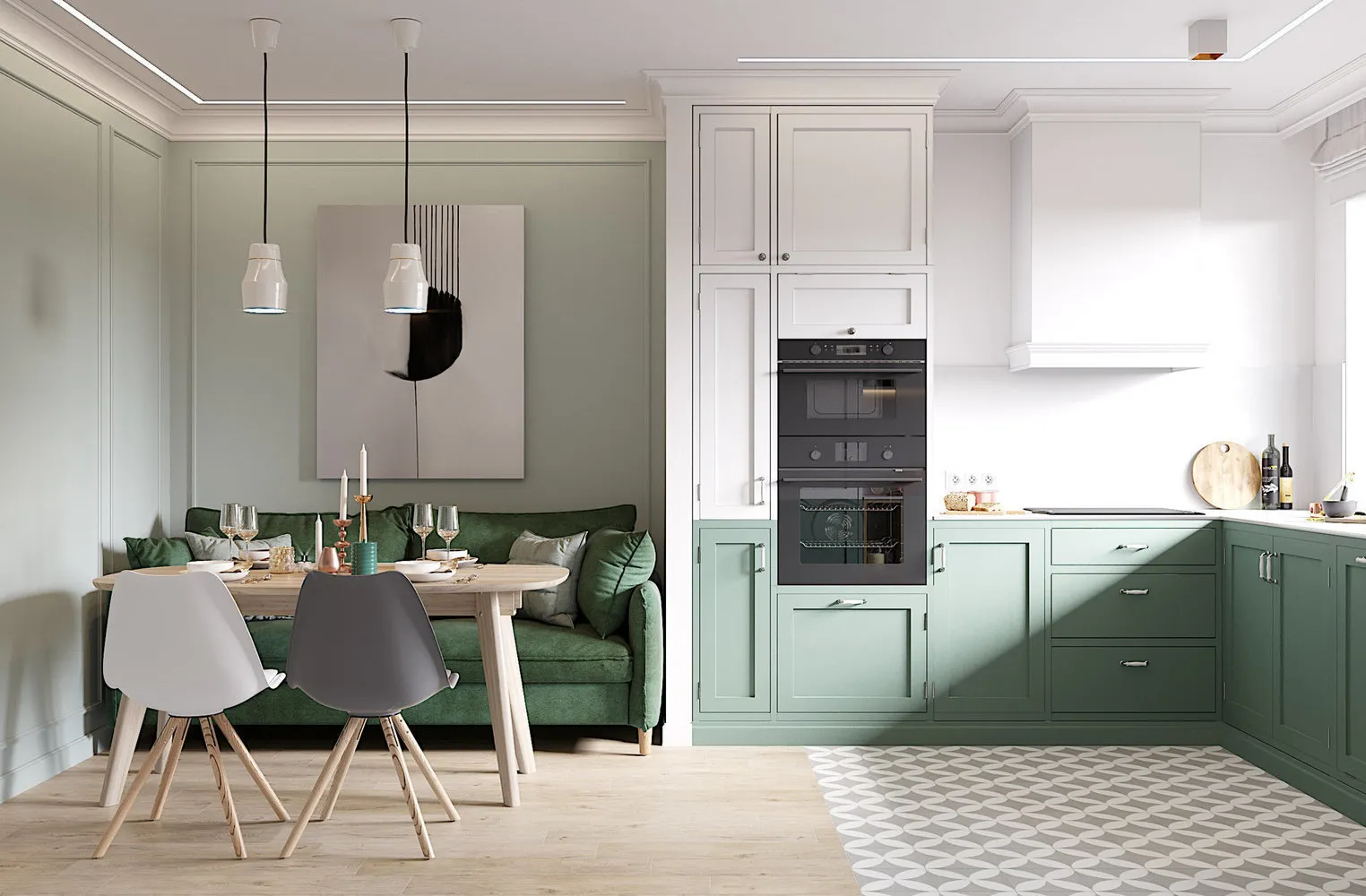 照片：北欧现代风格厨房和餐厅，Gid，Elena Ivanova，Cartelle Design，Julia Fambulova，Anastasia Kudryashova，ADI INTERIORS GROUP，Svetа Khabeeva – 我们网站上的照片