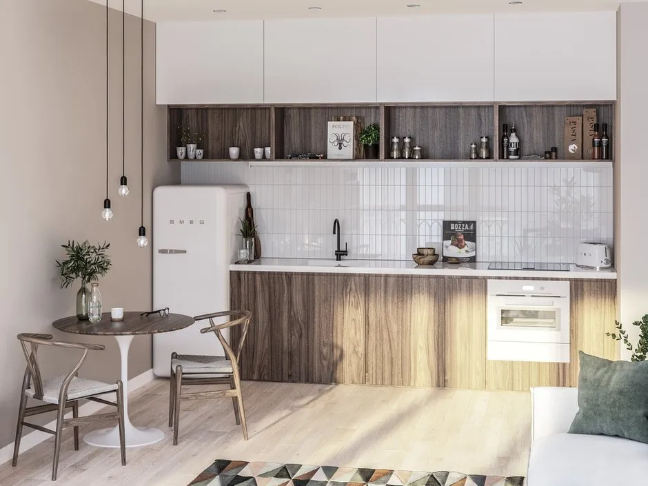 Фотографія: Кухня і столова в стилі Скандинавський, Мінімалізм, Гід, інтер'єр квартири для дівчини, як вигадати квартиру для дівчини, Марія Полянська, ADI INTERIORS GROUP, АРИНА ТРОЇЛОВА, Вікторія Скоробогатенко, Ніна Іваненко – фото на нашому сайті