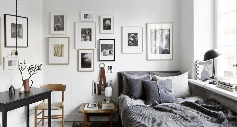 照片：北欧风格卧室，技巧，Beindesign – 我们网站上的照片