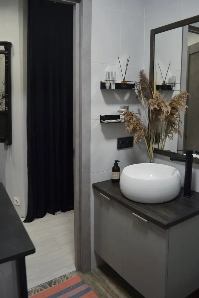 Photo: Bathroom in Loft Style, Modern, Eclecticism, Compact Apartment, Apartment, Studio, Project of the Day, under 40 square meters, studio ideas – photos on our website