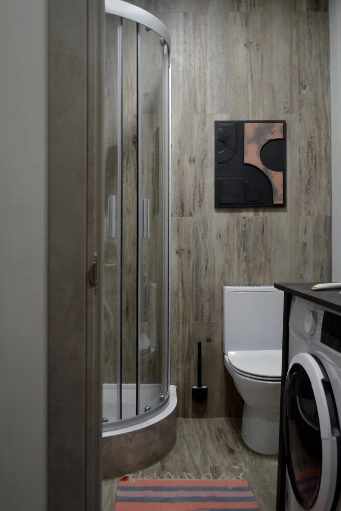 Photo: Bathroom in Loft Style, Modern, Eclecticism, Compact Apartment, Apartment, Studio, Project of the Day, under 40 square meters, studio ideas – photos on our website