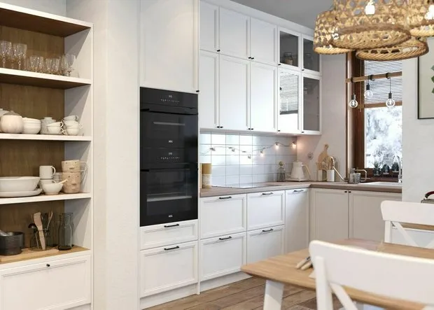 Foto:  en estilo escandinavo, Cocina y comedor, Guía, Cocinas IKEA, ideas IKEA, sustitución de IKEA – foto en nuestro sitio web