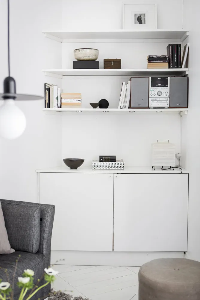 照片:斯堪的纳维亚风格客厅、装饰与DIY,公寓,瑞典,白色,哥德堡,2室,40-60平方米 – 我们网站上的照片