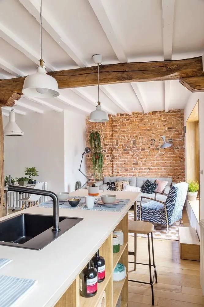 Photo: Living Room in Loft, Eclecticism, Interior Decoration, Spain, Vintage, How to Decorate an Interior in Loft Style, Mid-Century Modern – Photo on Our Website