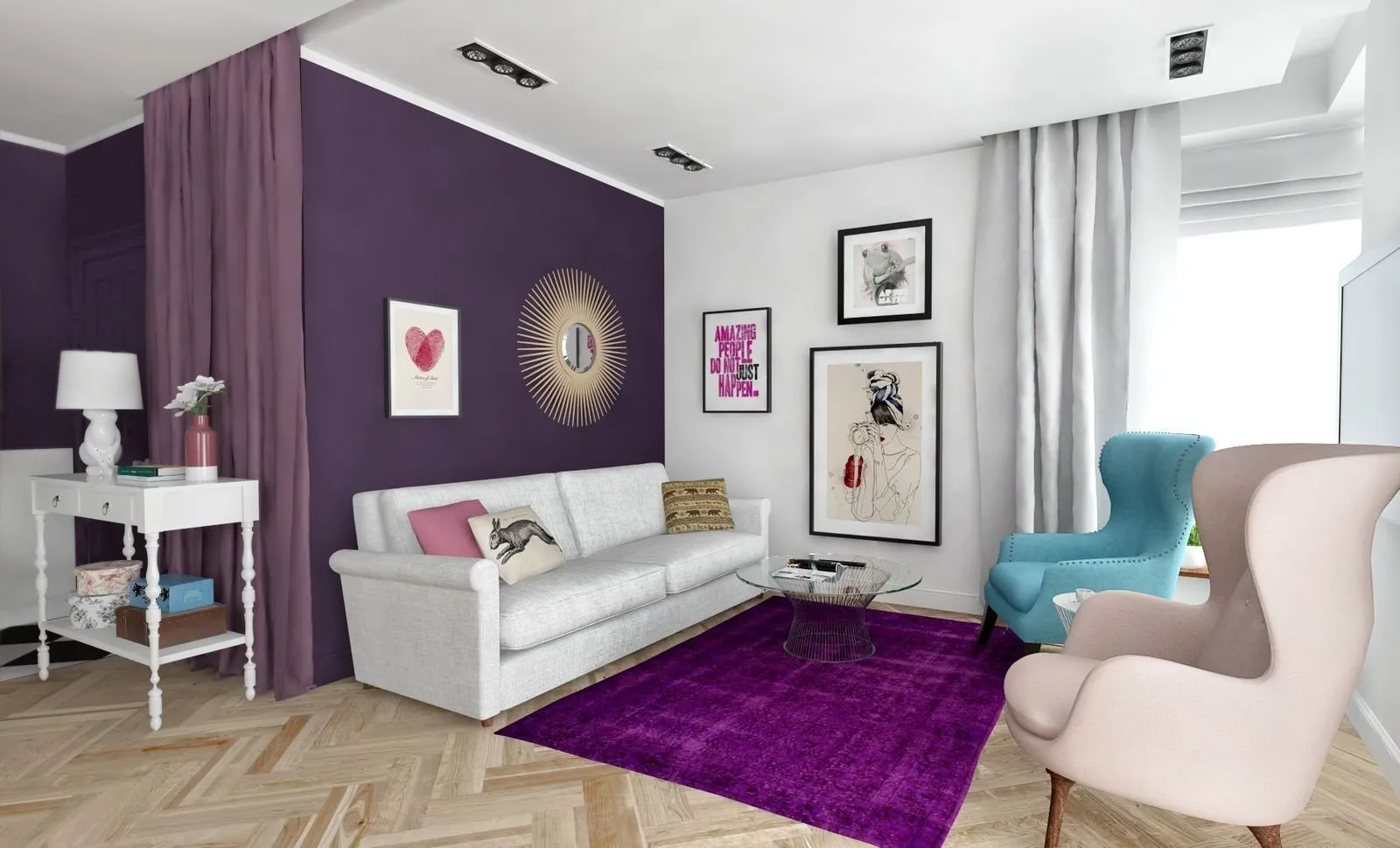 照片：混合风格客厅，技巧 – 我们网站上的照片