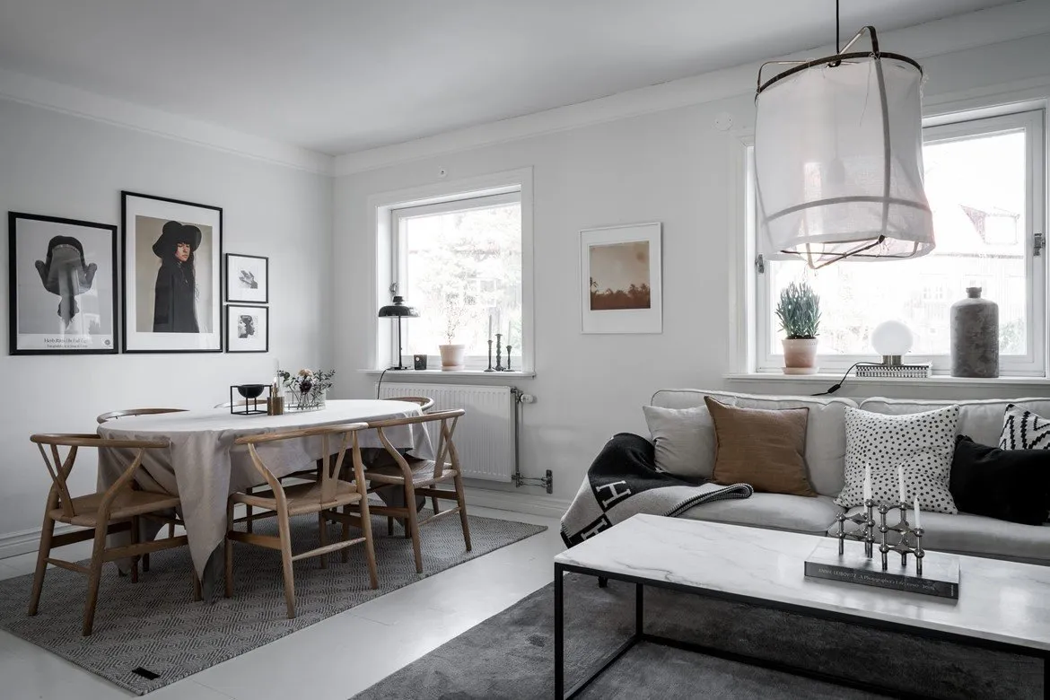 照片:北欧现代风格客厅,室内装饰,房屋,瑞典,灰色,哥德堡,中性色调装修,如何以现代风格布置房屋,4间及以上,90平方米以上 – 网站照片