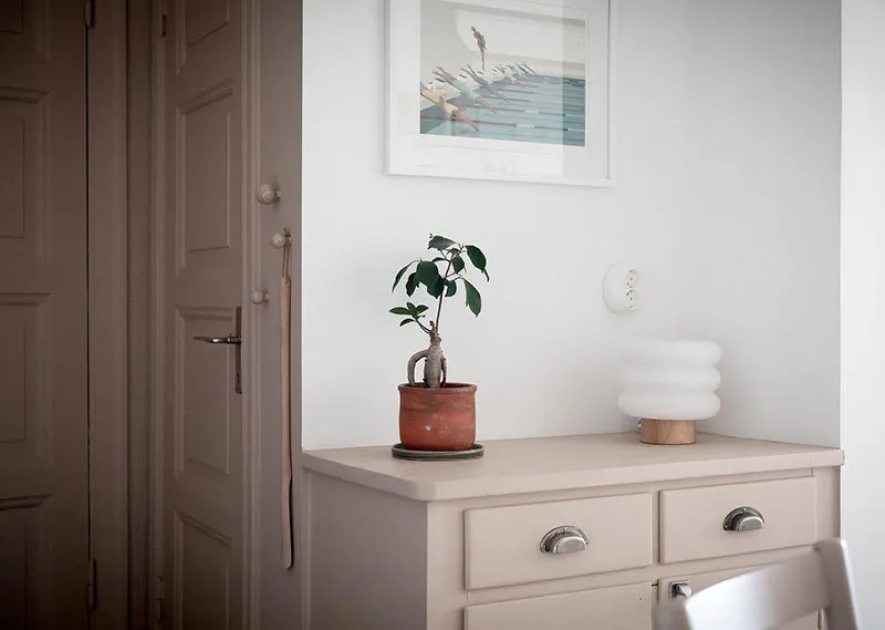 照片：北欧现代风格入口大厅，室内装饰，公寓，白色，粉色，40-60平方米 – 网站上的照片