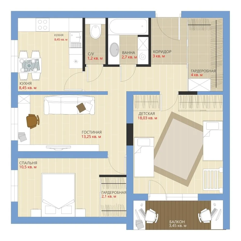 照片:风格布局、公寓、重新设计、П-43、阿纳斯塔西娅·基谢列娃、马克西姆·朱拉耶夫、板式房屋 – 我们网站上的照片