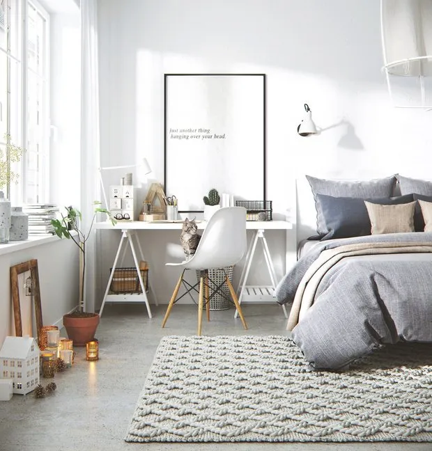 Photo: Bedroom in Scandinavian style, Interior decor, Tips, White, Ruslan Kirnichansky – photo on our website