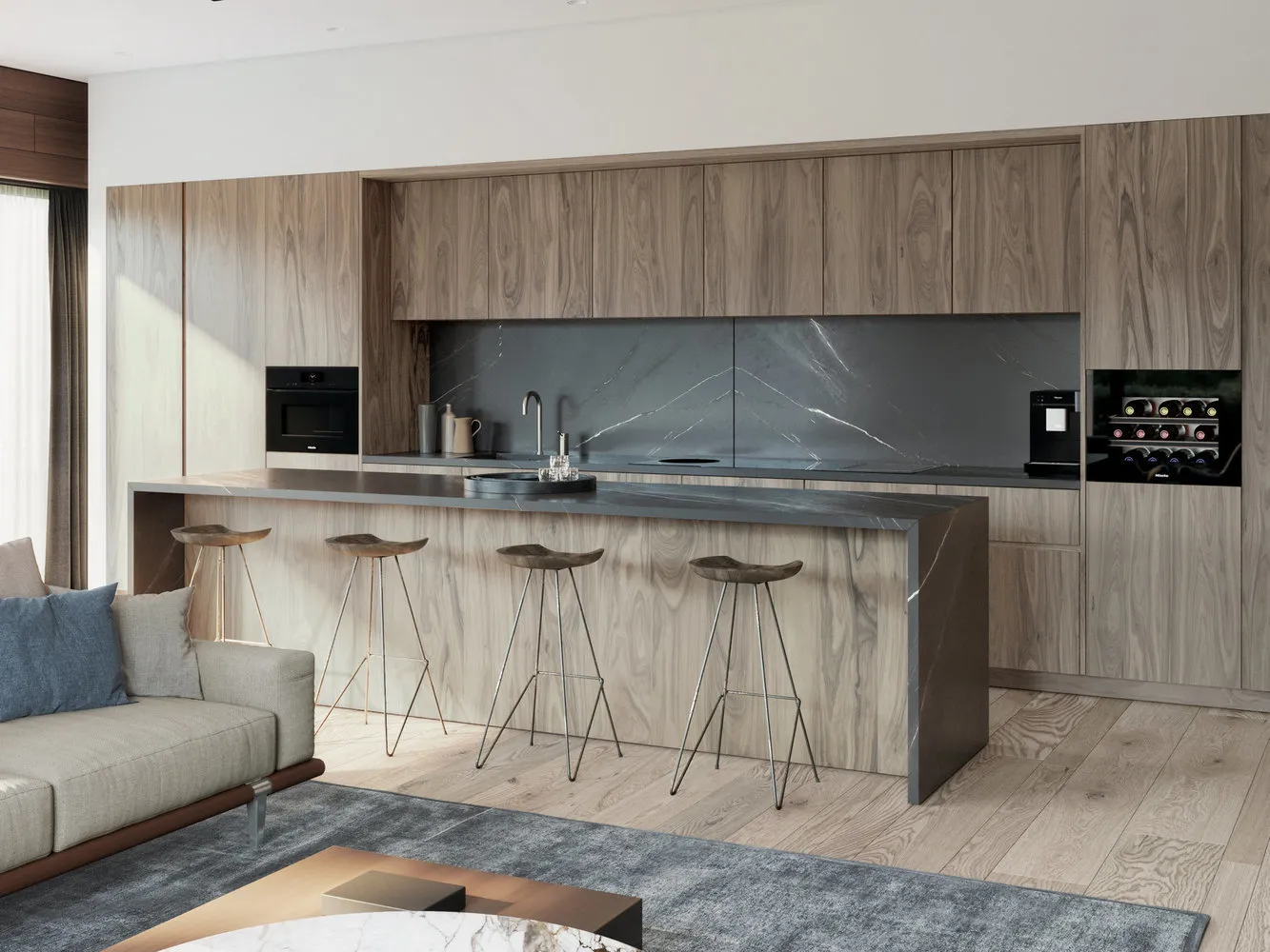 照片:现代极简风格厨房与餐厅,Miele,Gid,G7000 – 网站上的照片