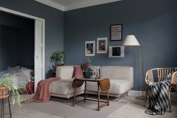 照片：斯堪的纳维亚客厅，斯德哥尔摩，指南，斯堪的纳维亚室内设计，如何营造温馨氛围 – 我们网站上的照片