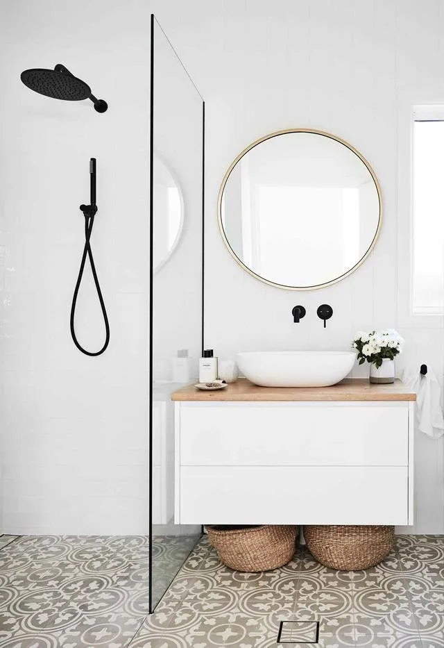 照片：北欧风格浴室，室内装饰，家居，白色，4+间房，90多平方米 – 我们网站上的照片