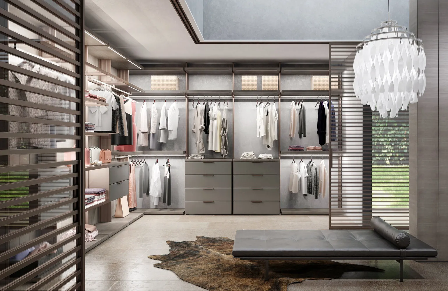 照片:现代风格衣帽间,指南,空间分区,UNION,滑动隔断,使用隔断进行空间分区 – 我们网站上的照片