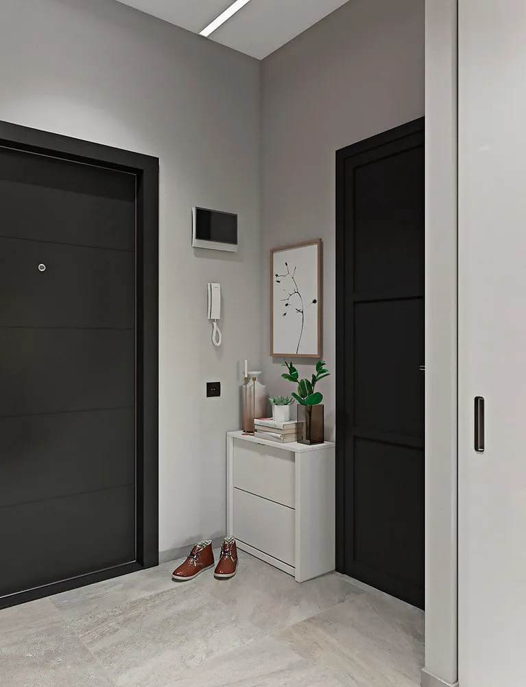 照片：现代风格走廊，公寓，工作室，搬迁，新莫斯科，40-60平方米，整体砖结构，加林娜·洛 – 网站上的照片