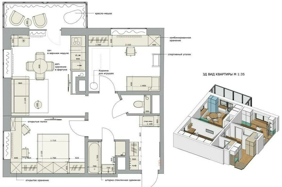 Foto: estilo , Consejos, San Petersburgo, 2 habitaciones, Daria Yanguzina, Polina Dolgopolova – fotos en nuestro sitio web