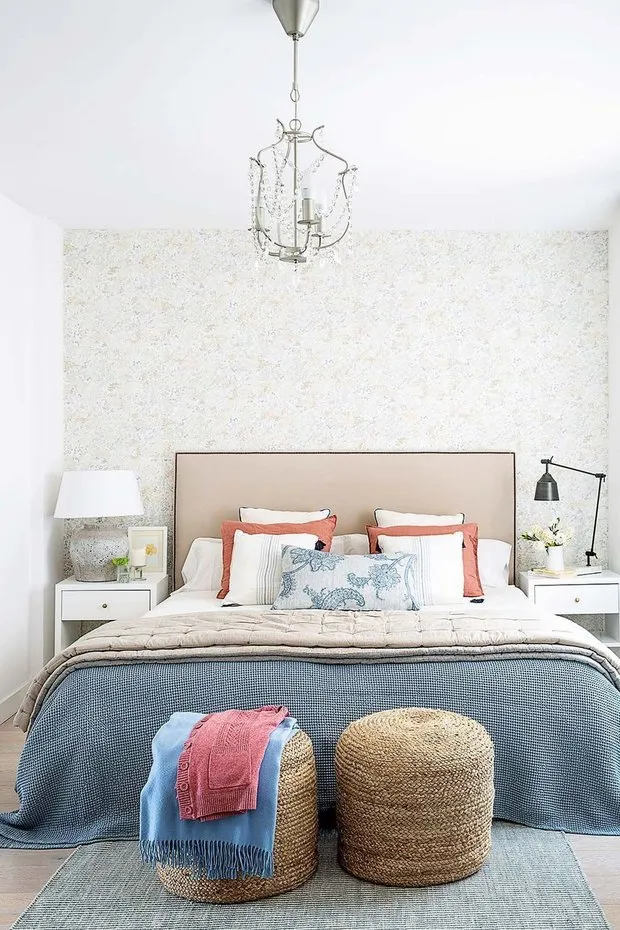 照片:普罗旺斯与乡村风格客厅、厨房和餐厅、卧室、混合风格、装饰与DIY、公寓、西班牙、白色、马德里、Turquoise、4人或以上、超过90平方米、如何装饰明亮公寓 – 我们网站上的照片