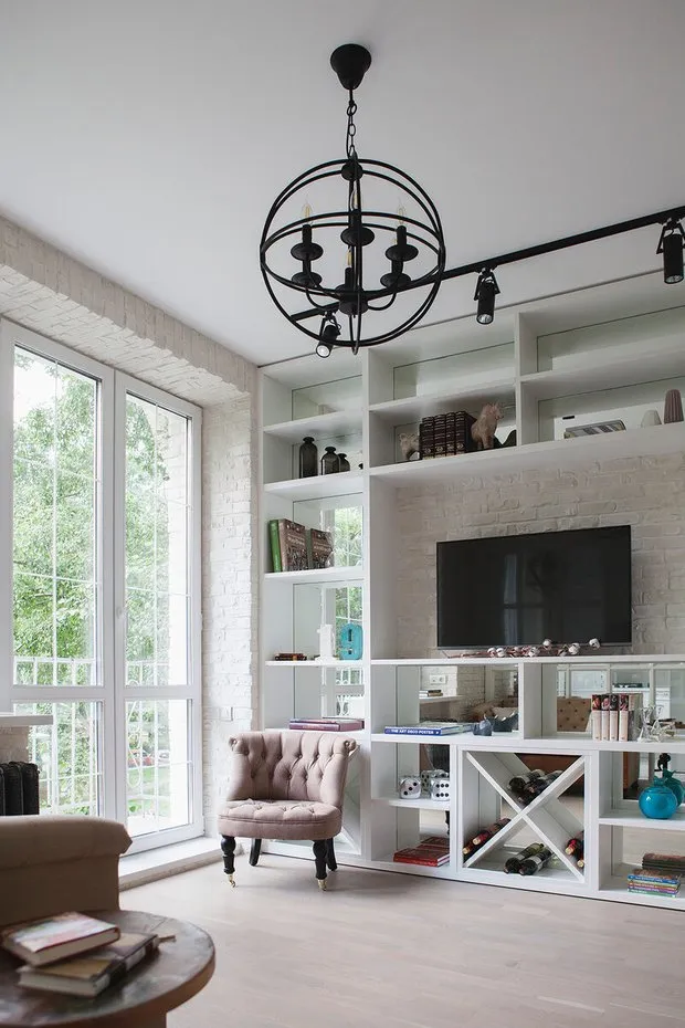 Foto: Sala de estar en estilo Loft, Ecléctico, Apartamento pequeño – fotos en nuestro sitio web