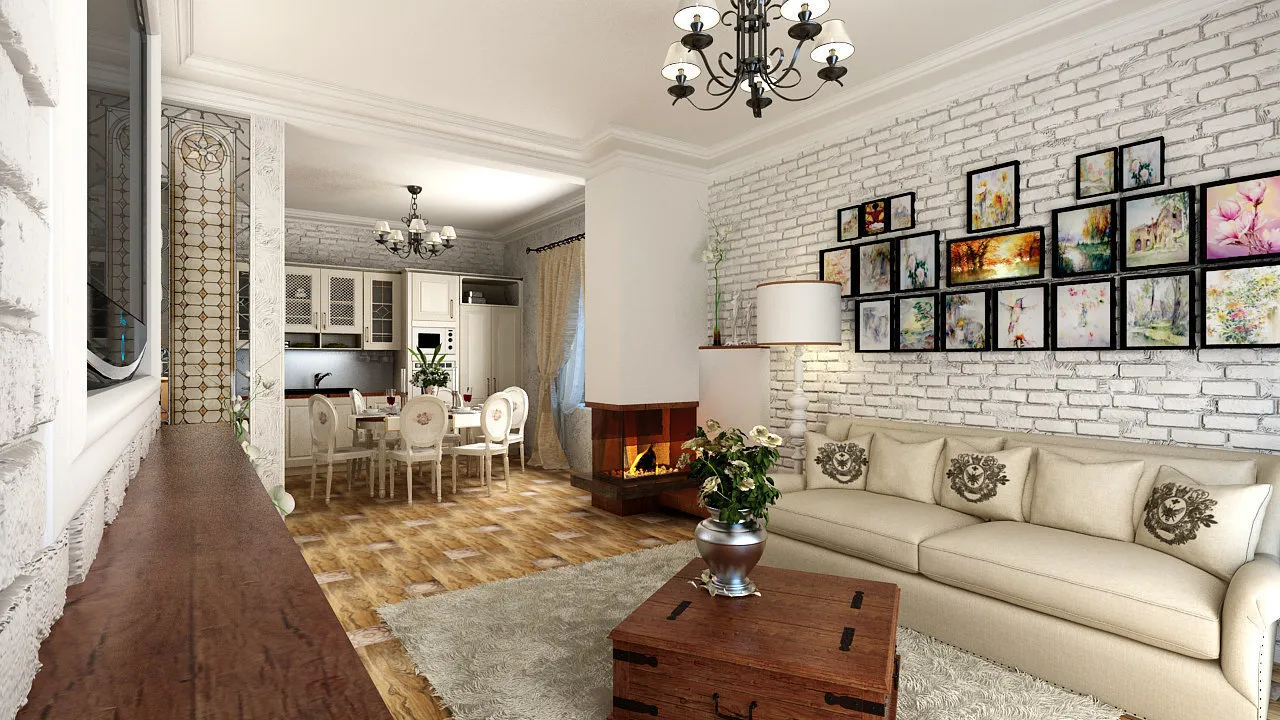 照片：普罗旺斯和乡村风格客厅，网站上的照片