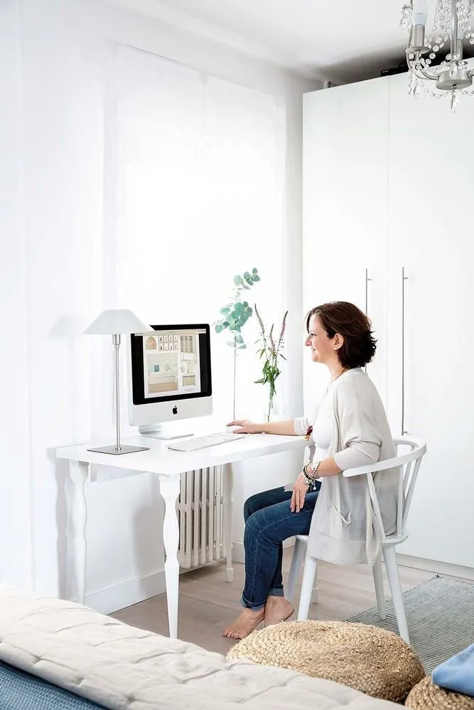 照片:室内设计、厨房和餐厅、客厅、卧室、普罗旺斯与乡村风格、混合风格、装饰与DIY、公寓、西班牙、白色、马德里、Turquoise、4人或以上、超过90平方米、如何装饰明亮公寓 – 我们网站上的照片