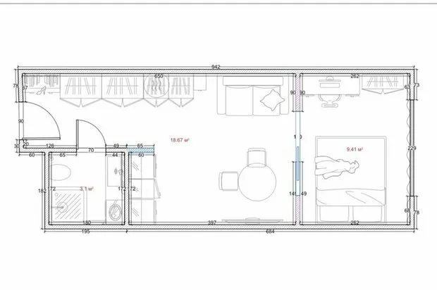 Foto: estilo minimalista, apartamento pequeño, estudio, hasta 40 metros cuadrados, viviendas compactas, ideas para estudio – fotos en nuestro sitio web