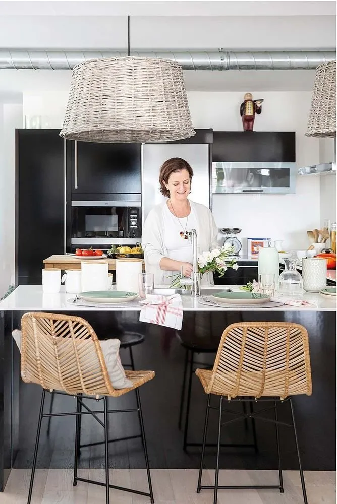 照片:室内设计、厨房和餐厅、客厅、卧室、普罗旺斯与乡村风格、混合风格、装饰与DIY、公寓、西班牙、白色、马德里、 Turquoise、4人或以上、超过90平方米、如何装饰明亮公寓 – 我们网站上的照片