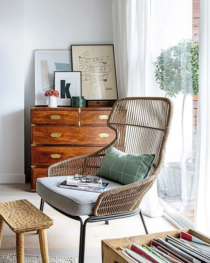 照片:生态风格客厅、厨房和餐厅、卧室、普罗旺斯与乡村风格、混合风格、装饰与DIY、公寓、西班牙、白色、马德里、Turquoise、4人或以上、超过90平方米、如何装饰明亮公寓 – 我们网站上的照片