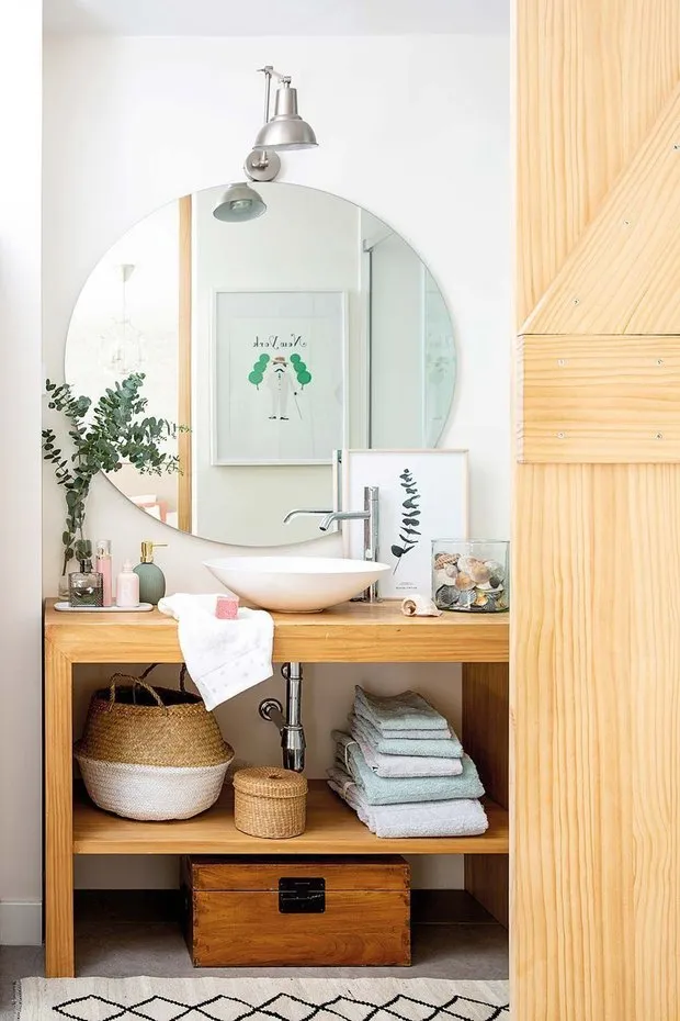 照片:生态风格浴室、厨房和餐厅、客厅、卧室、普罗旺斯与乡村风格、混合风格、装饰与DIY、公寓、西班牙、白色、马德里、Turquoise、4人或以上、超过90平方米、如何装饰明亮公寓 – 我们网站上的照片