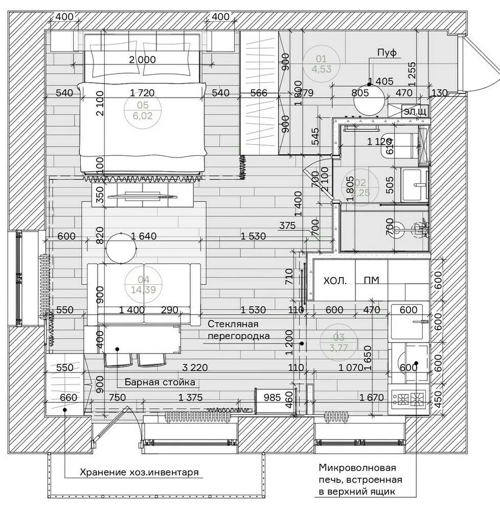 Photo: Studio, Apartment, Project of the Day, Khrushchyovka renovation, Khrushchyovka interior – photos on our site