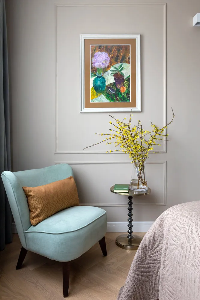 Cuadro en la habitación principal - trabajo de la nieta de la dueña, quien estudia en una escuela de arte, transmite una especial ternura y calidez.