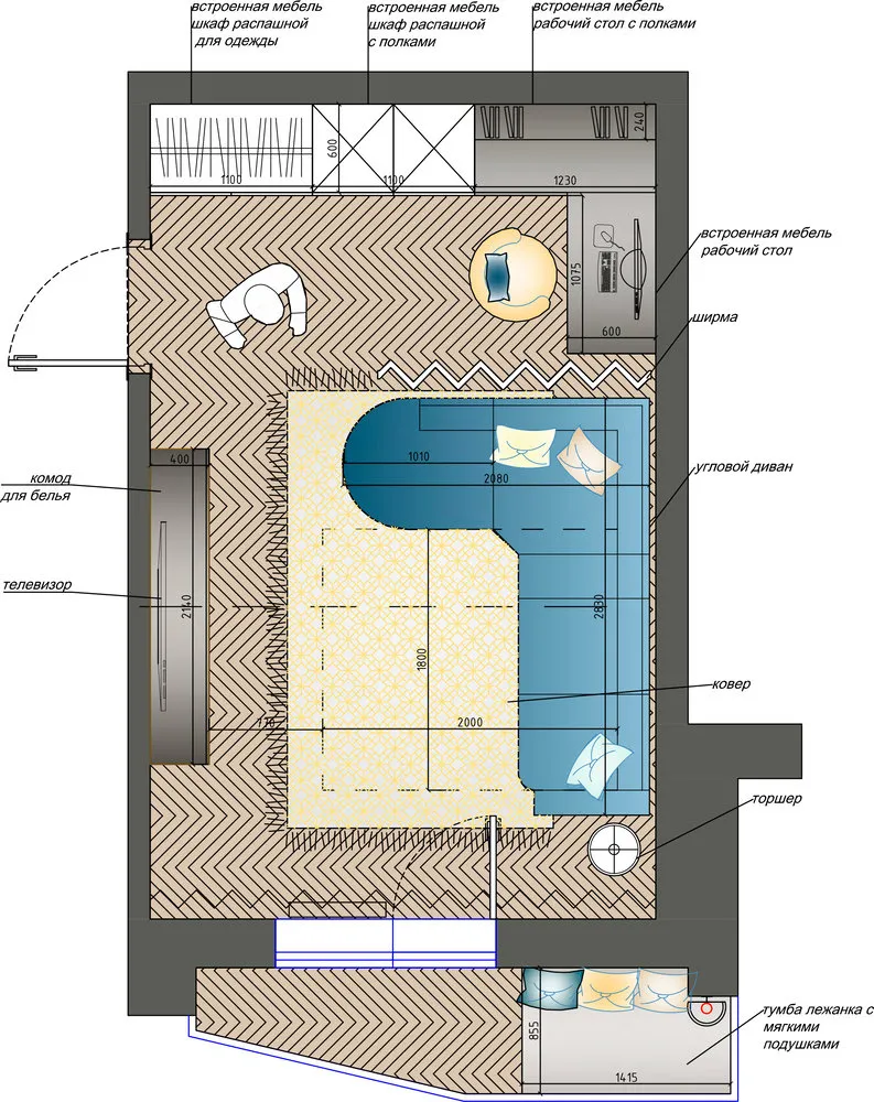 照片：布局风格，客厅，技巧，沙发，Grand，室内沙发，如何布置客厅家具，P-44，玛丽亚·拉齐奇 – 我们网站上的照片