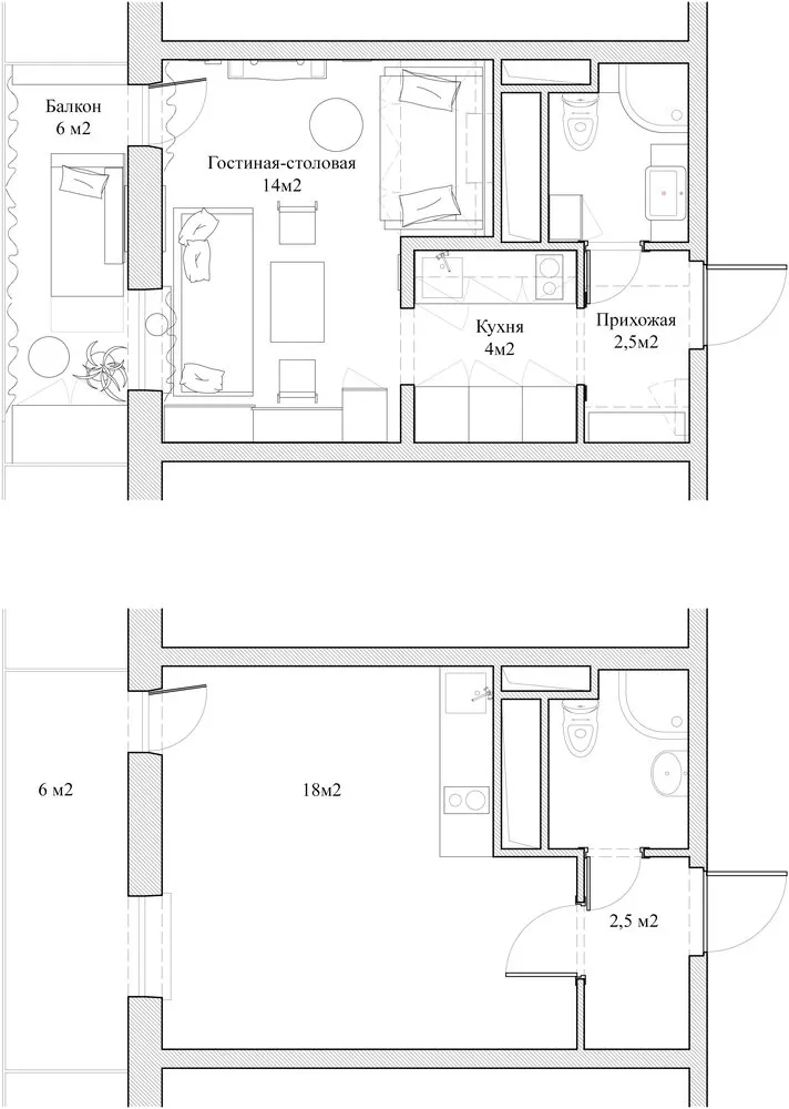 Foto: Planos en estilo , Oriental, Apartamento pequeño, Departamento, Estudio, Proyecto de la semana, San Petersburgo, hasta 40 metros, Anna Tarasova, AT-INTERIORS, Varvara Ponomareva – fotos en nuestro sitio web