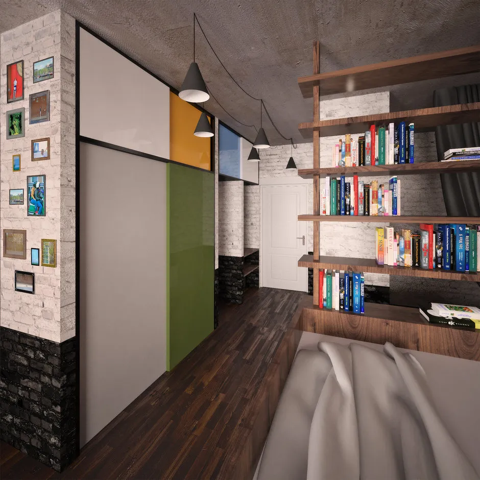 Фотографія: Спальня в стилі Лофт, Прихожа, Квартира, Студія, Дім, Декор, Поради, Білий, Чорний, Червоний, Сірий, Коричневий, 1 кімната, 2 кімнати, 3 кімнати, енциклопедія_декор – фото на нашому сайті