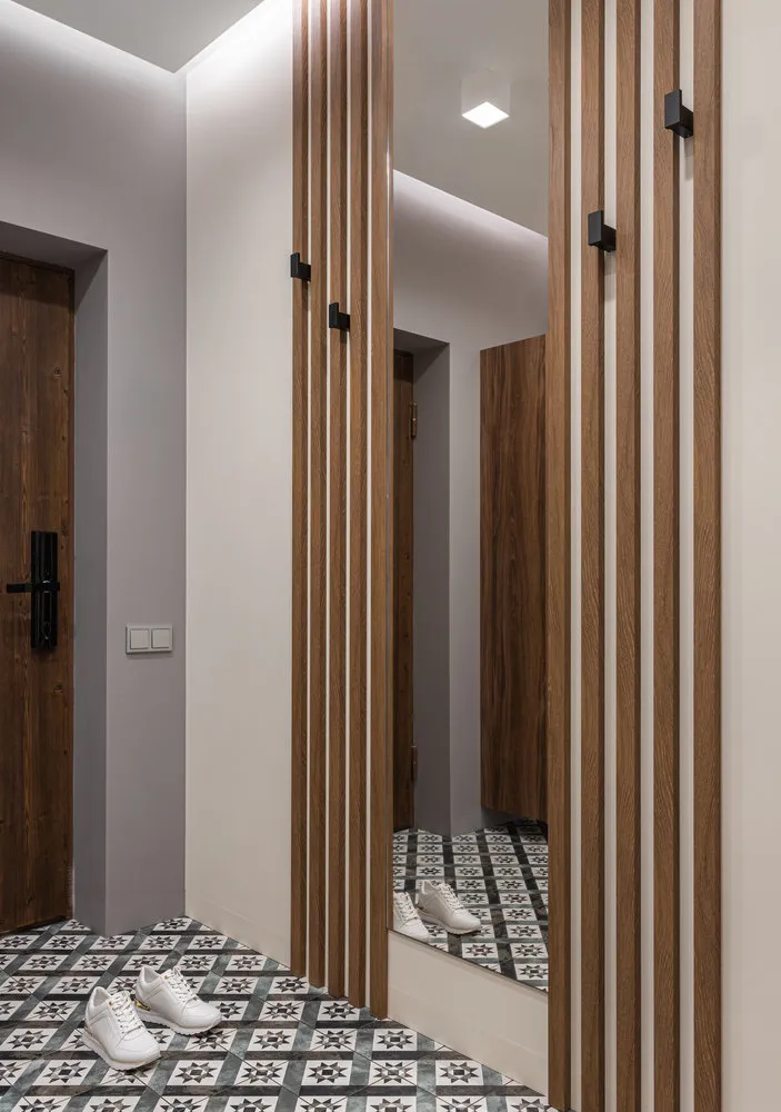 Foto: Entrada en estilo moderno, Apartamento, Minimalismo, Proyecto de la semana, Moscú, 2 habitaciones, 60-90 metros, Ekaterina Zhukova – foto en nuestro sitio web
