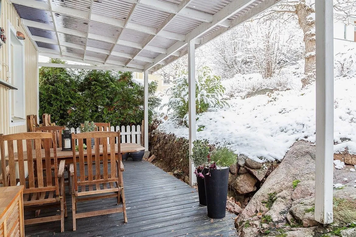 照片：生态风格露台、厨房和餐厅、客厅、室内装饰、房屋、瑞典、斯德哥尔摩、如何营造温馨氛围、4人或以上、超过90平方米、接待式室内设计 – 我们网站上的照片