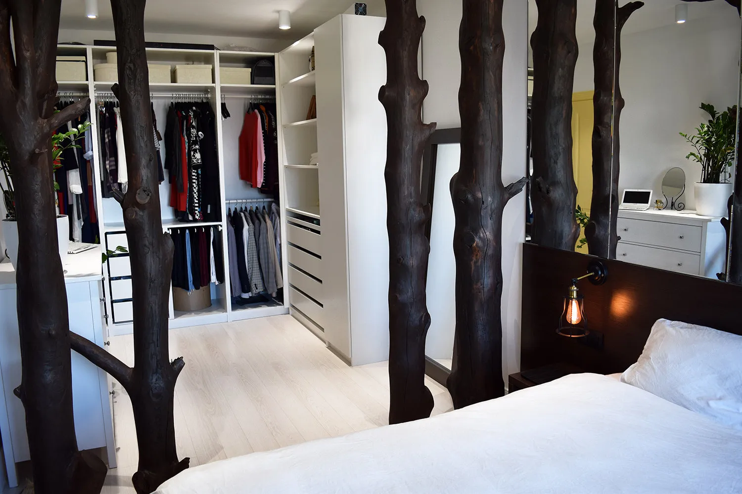 Photo: Bedroom in Modern Style, Eco, Eclectic, Apartment, Weekly Project, Moscow, Natalia Liventsova, 2 Rooms, 40-60 Square Meters, Monolithic Brick – photo on our website