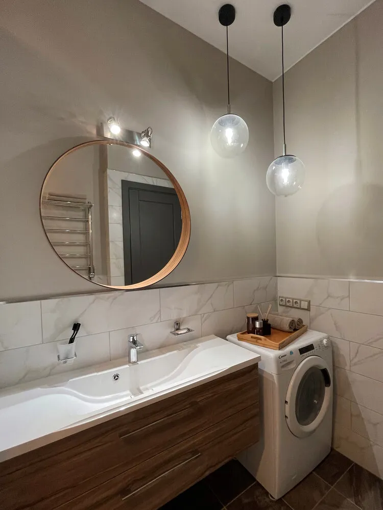 Фотографія: Ванна в стилі Современный, Квартира, Проект дня, Московская область, Монолитный дом, 3 комнаты, 60-90 метров, Жуковский, Мария Чикунова – фото на нашем сайте