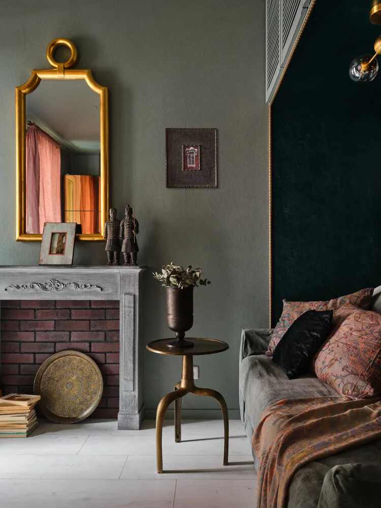 Foto: Sala en estilo Ecléctico, Oriental, Apartamento pequeño, Departamento, Estudio, Proyecto de la semana, San Petersburgo, hasta 40 metros, Anna Tarasova, AT-INTERIORS, Varvara Ponomareva – fotos en nuestro sitio web