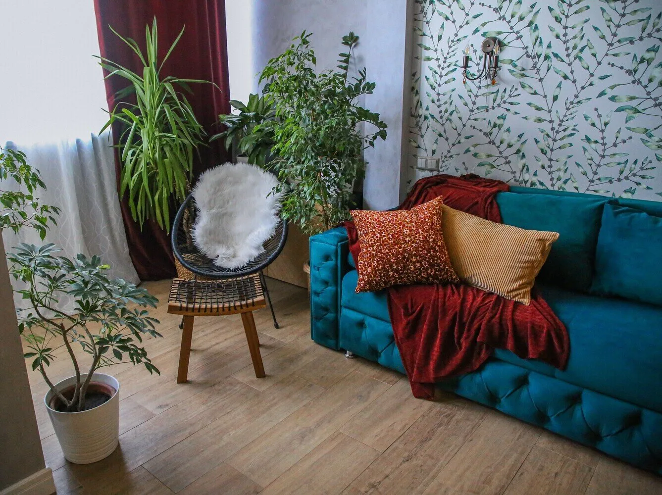 Фотографія: Гостиная в стилі Современный, Квартира, Проект дня, Московская область, Монолитный дом, 3 комнаты, 60-90 метров, Жуковский, Мария Чикунова – фото на нашем сайте