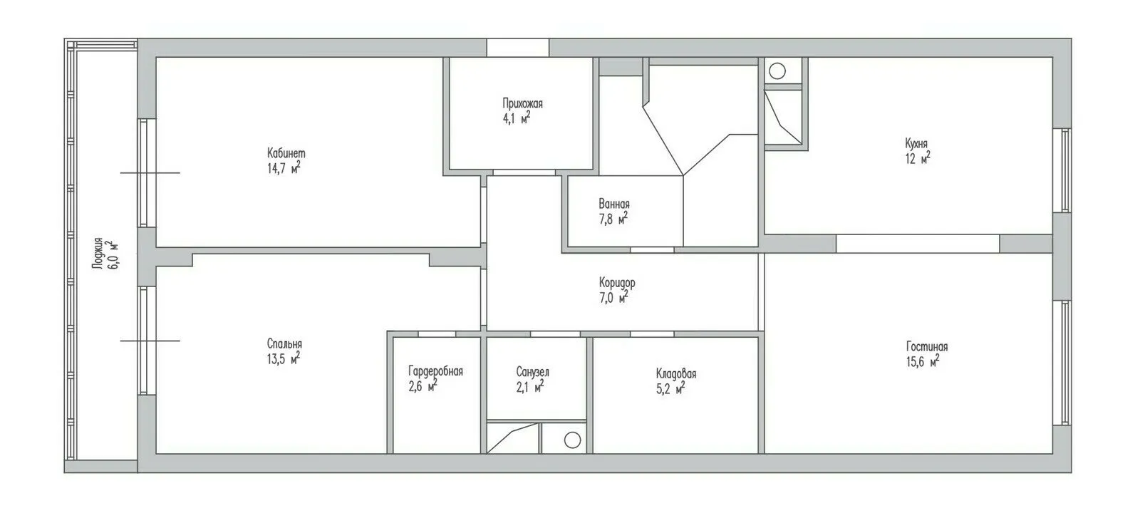 Foto: en estilo , Apartamento, Proyecto del día, 3 habitaciones, 60-90 metros cuadrados – foto en nuestro sitio web