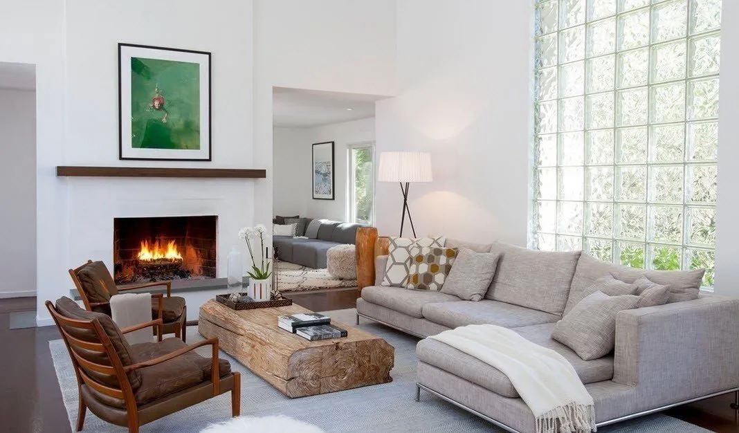 照片:现代风格客厅,网站上的照片