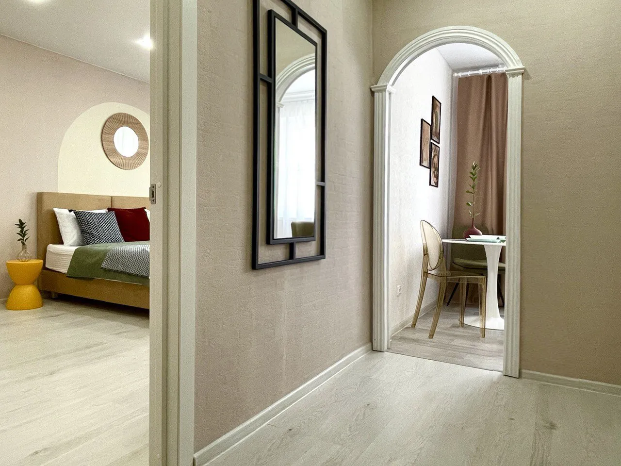 Photo : style moderne, appartement compact, appartement, rénovation, Nijni Novgorod, immeuble panel, 1 pièce, jusqu'à 40 mètres, Olga Bazarova – photo sur notre site