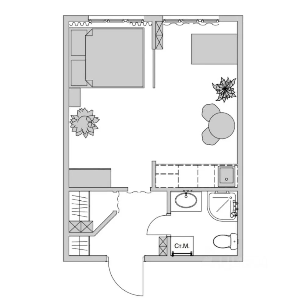 Foto: im Stil von, Kleine Wohnung, Tipps, bis zu 40 qm – Fotos auf unserer Website