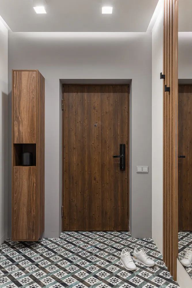 Foto: Entrada en estilo moderno, Apartamento, Minimalismo, Proyecto de la semana, Moscú, 2 habitaciones, 60-90 metros, Ekaterina Zhukova – foto en nuestro sitio web