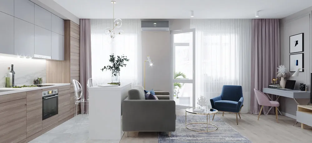 Foto: Küche und Esszimmer im Stil Modern, Wohnung, Studio, Umgestaltung, bis zu 40 qm, Olga Boytsova – Foto auf unserer Website