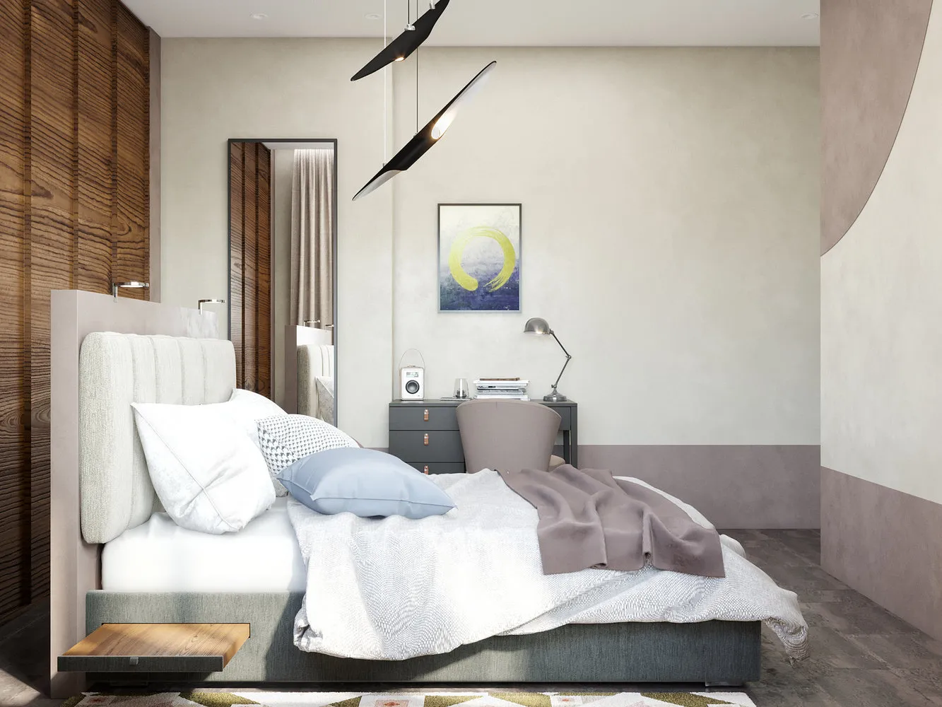 照片：现代风格卧室，室内装饰，技巧，维多莉亚·佐洛娜，Zi-Design 室内设计 – 网站上的照片