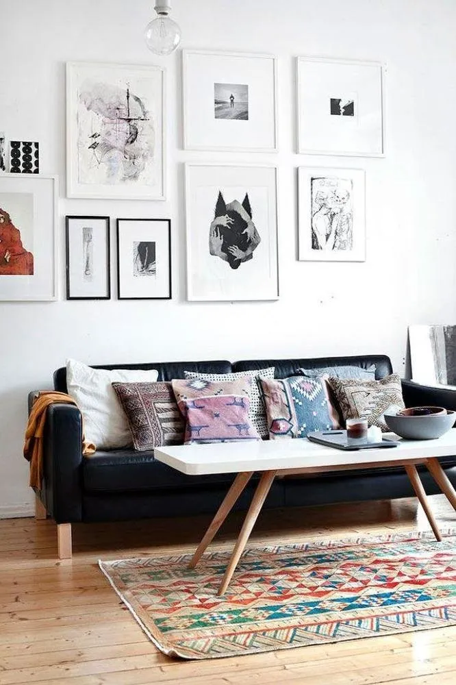 Photo: Scandinavian Living Room, Tips, Paintings, Wall Decor, How to Hang Paintings in the Living Room – Photo on Our Website