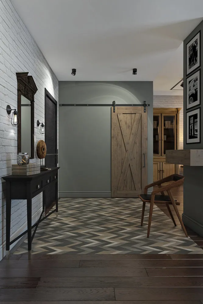 Фотографія: Прихожа в стилі Лофт, Квартира, Студія, Дім, Декор, Поради, Білий, Чорний, Червоний, Сірий, Коричневий, 1 кімната, 2 кімнати, 3 кімнати, енциклопедія_декор – фото на нашому сайті