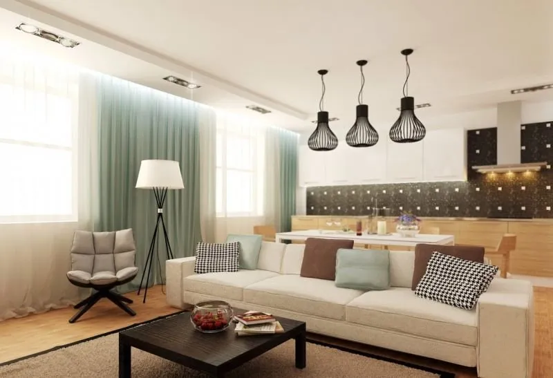 照片:现代风格客厅,网站上的照片